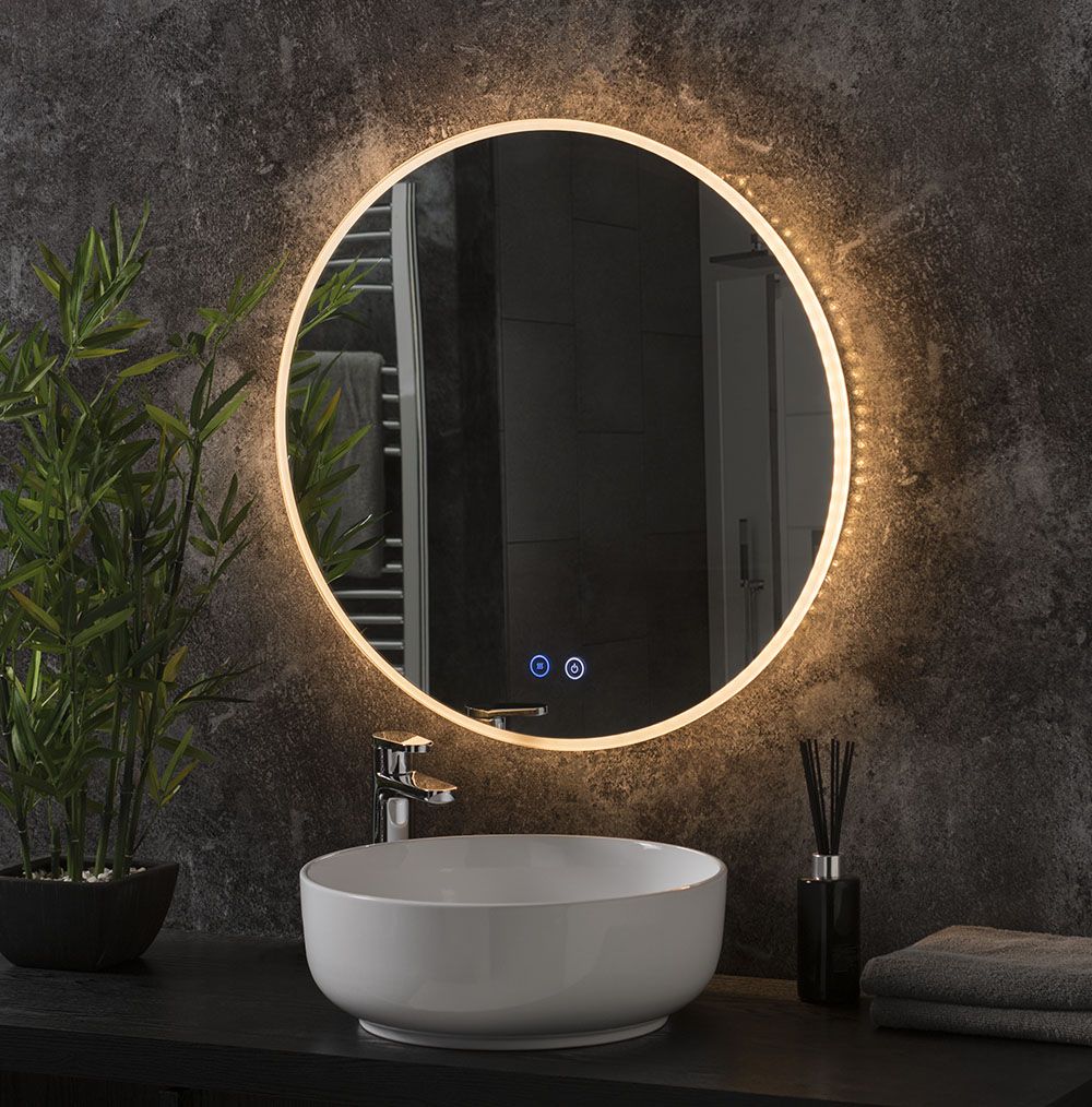 Large & Round In Round Backlit Led Mirrors (View 2 of 15)