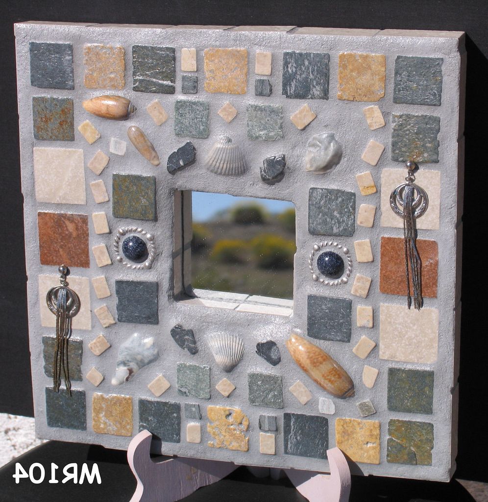 Latest Tile, Shell , Stone Handmade Mosaic Wall Mirror (View 7 of 15)