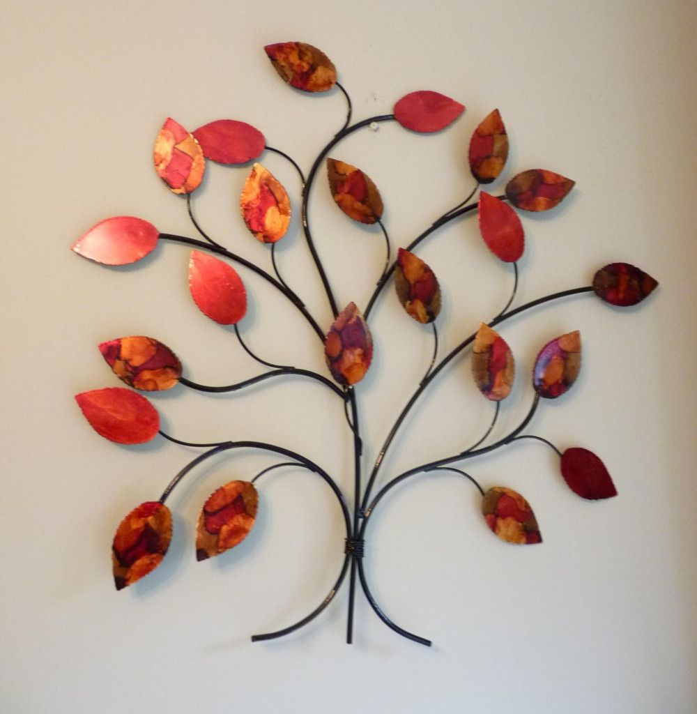 Leaf Metal Wall Art For Favorite Metal Wall Art Leaf Design In Choice Of 3 Colours Red~rust Or Turquoise (View 6 of 15)