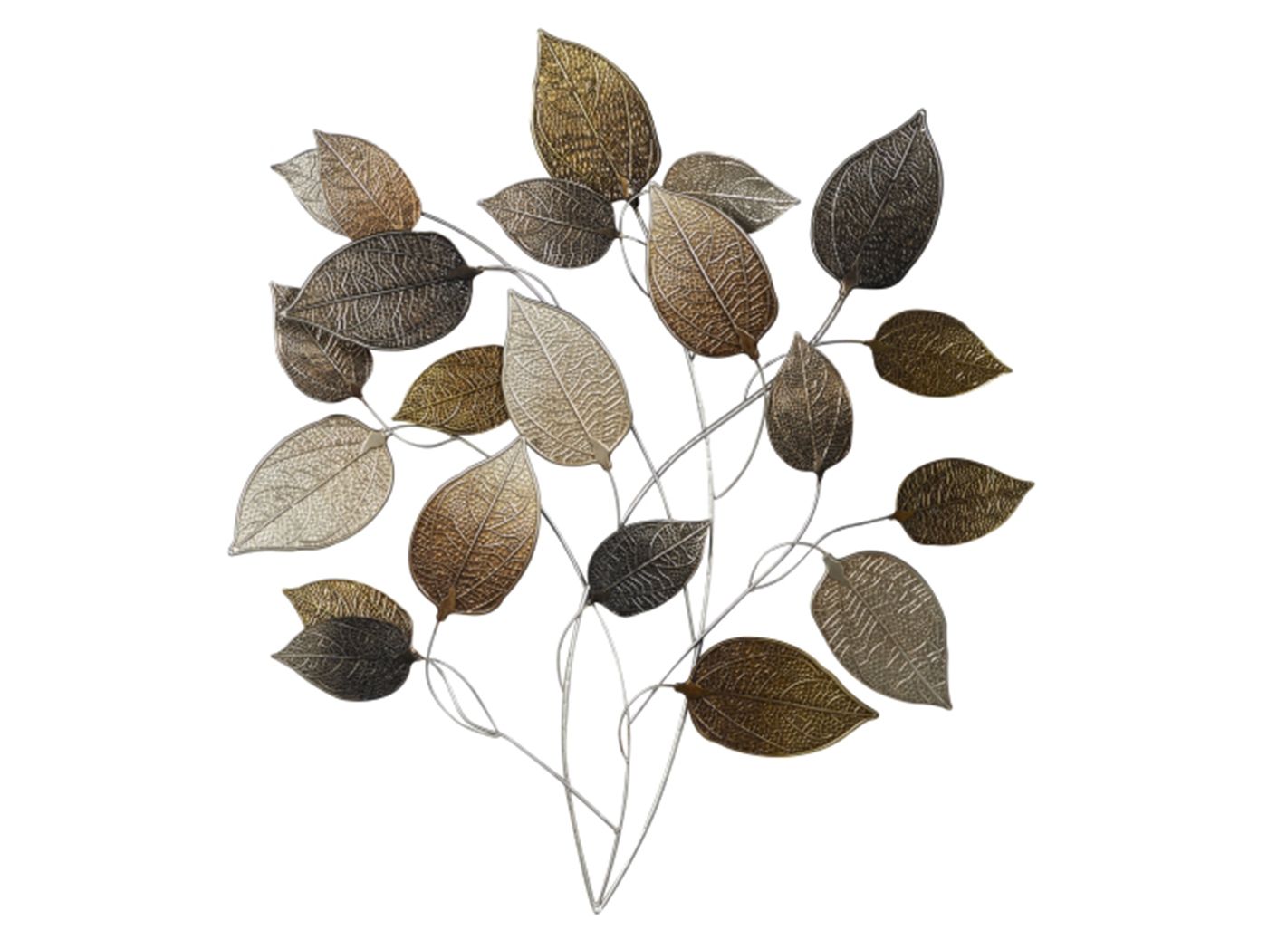 Leaf Metal Wall Art Within Famous Bronze Metal Leaves Wall Decor 30"w X 33"h (View 11 of 15)