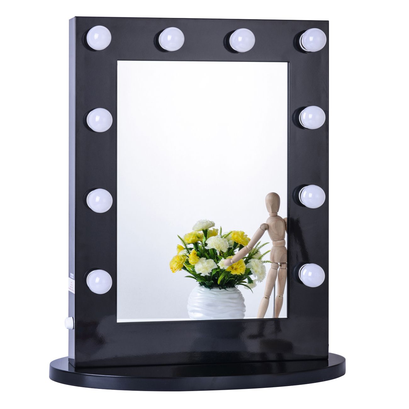 Led Lighted Makeup Mirrors Within Recent Chende Hollywood Tabletops Lighted Makeup Mirror Vanity Black With (View 6 of 15)