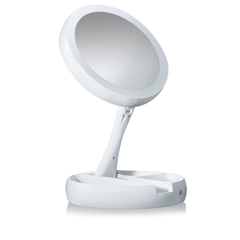Led Makeup Mirror Collapsible 21 Bright Led Lights Mirror Diameter:17 Within Popular Led Lighted Makeup Mirrors (View 8 of 15)