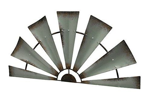 Ll Home Metal Windmill Semi Circle Wall Home Decor, One Size, Gray With Popular Half Circle Metal Wall Art (View 15 of 15)