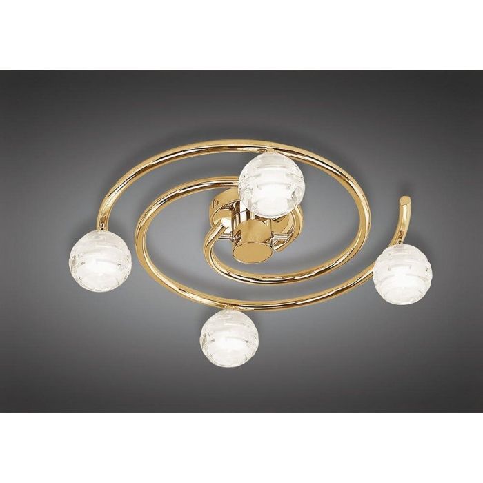 Mantra M0089pb Dali Ceiling Round 4 Light G9, Polished Brass With Best And Newest Ceiling Hung Polished Brass Mirrors (View 10 of 15)