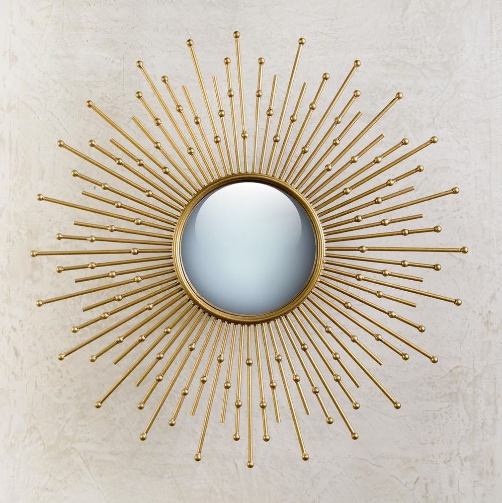 Metal Mirror, Mirror, Mirror Wall Decor Inside Well Known Brass Sunburst Wall Mirrors (View 7 of 15)
