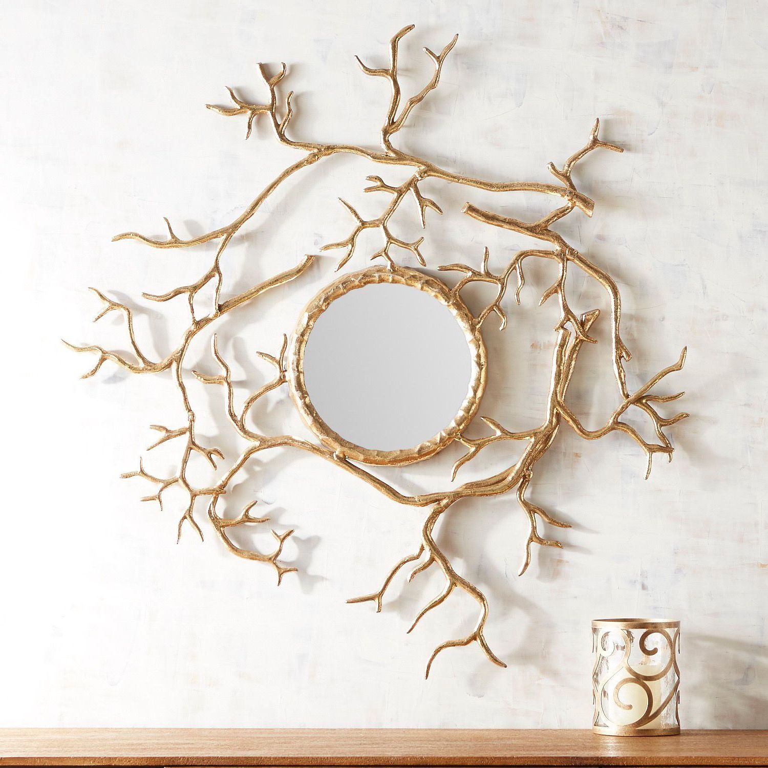 Mirror Crafts, Decor, Branch Intended For Most Up To Date Twisted Sunburst Metal Wall Art (View 14 of 15)