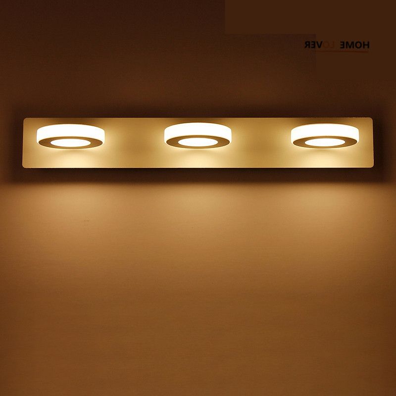 Modern Led Front Mirror Light Bathroom Makeup Wall Lamps Led Vanity For Most Recently Released Front Lit Led Wall Mirrors (View 10 of 15)