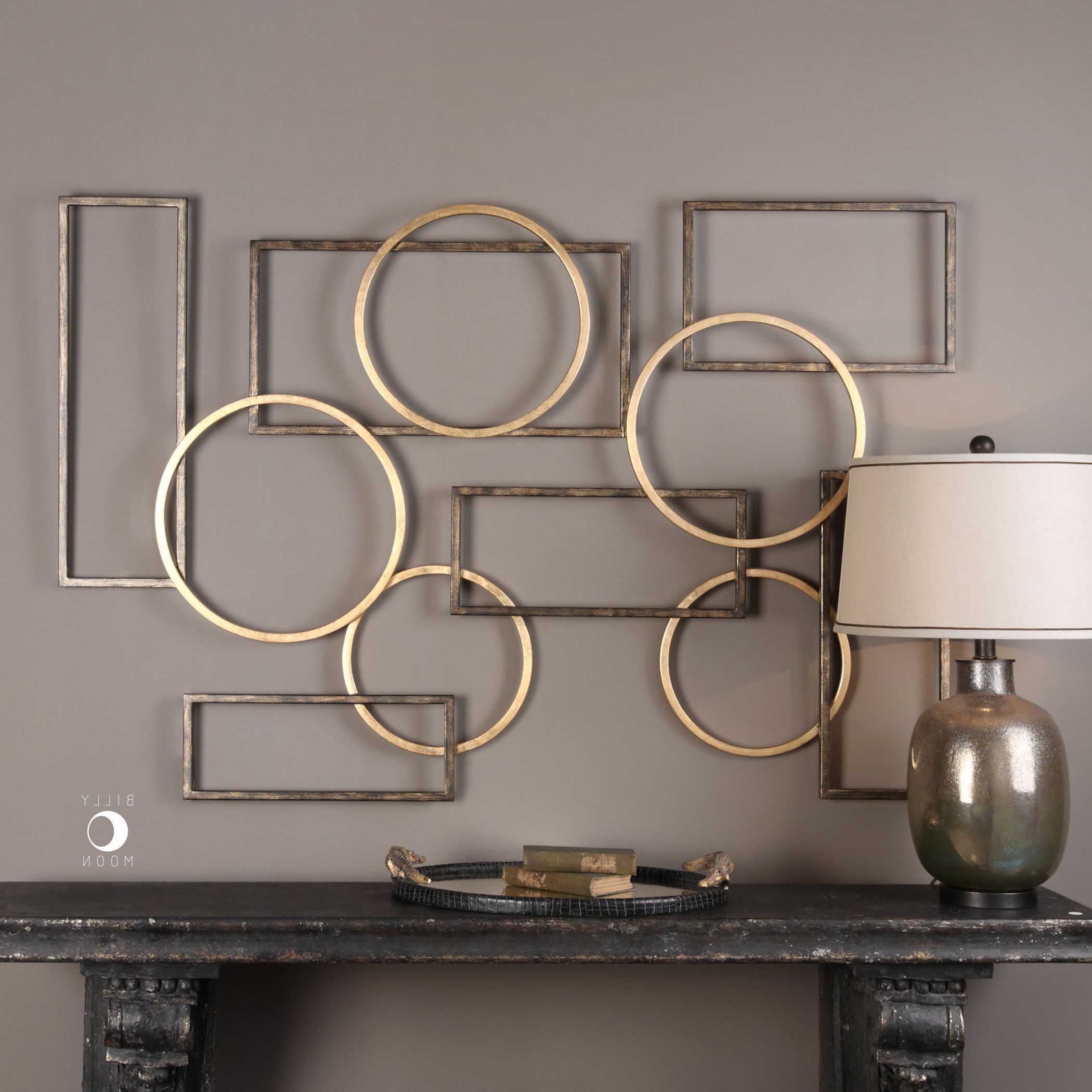 Modern Metal Gold Wall Art For Newest Elias Bronze And Gold Metal Wall Art In  (View 7 of 15)