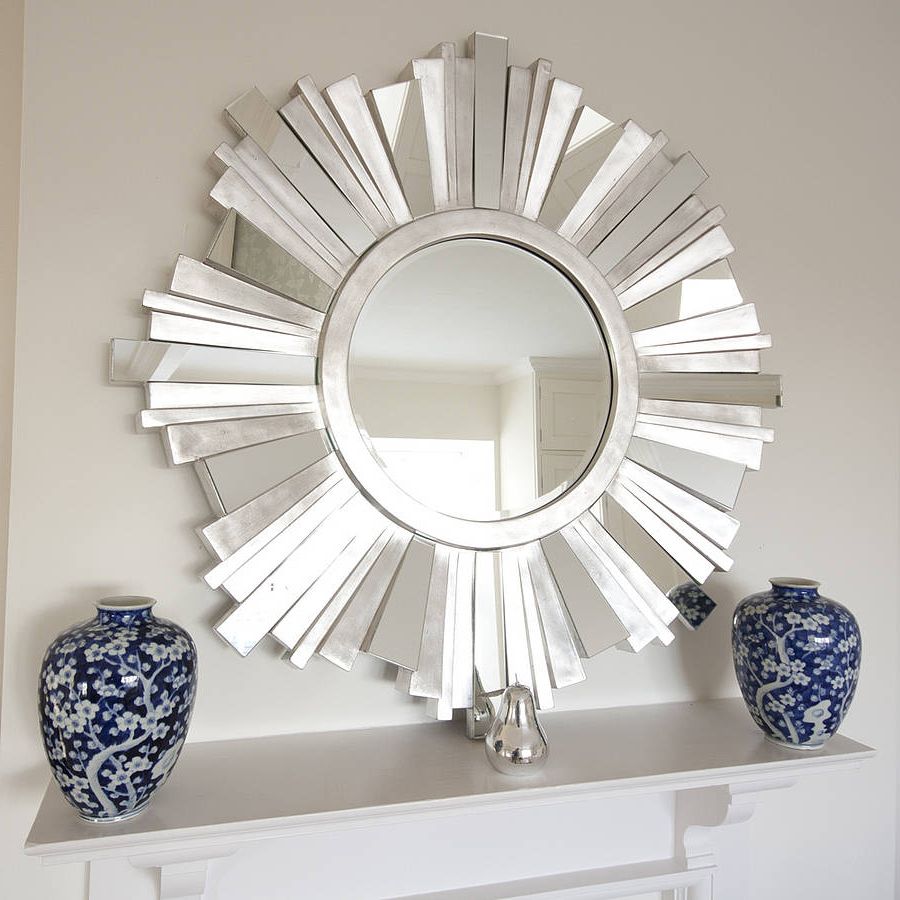 Modern Oversized Wall Mirrors For Most Recently Released Striking Silver Contemporary Mirrordecorative Mirrors Online (View 4 of 15)