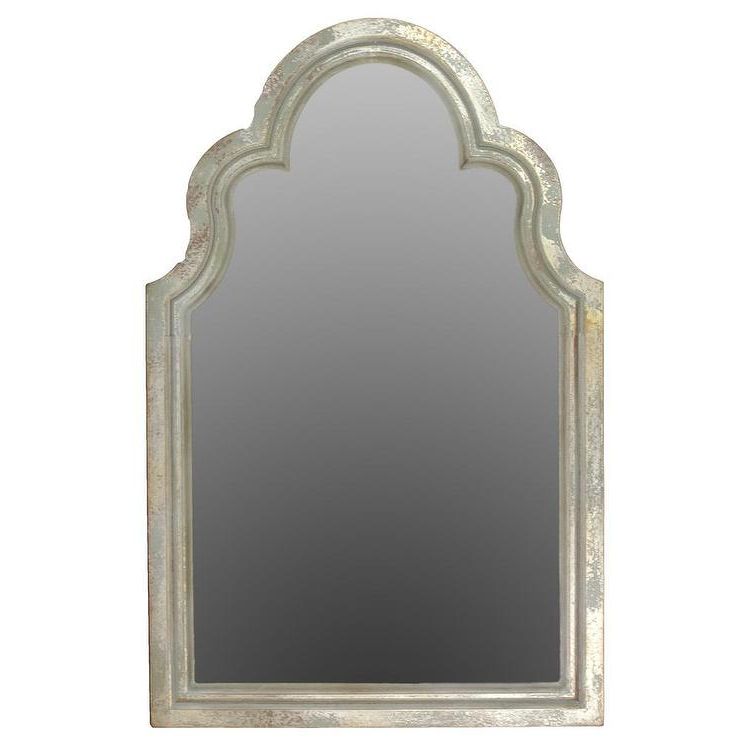 Most Current Silver Finished Weathered Wooden Arched Mirror With Silver Arch Mirrors (View 11 of 15)