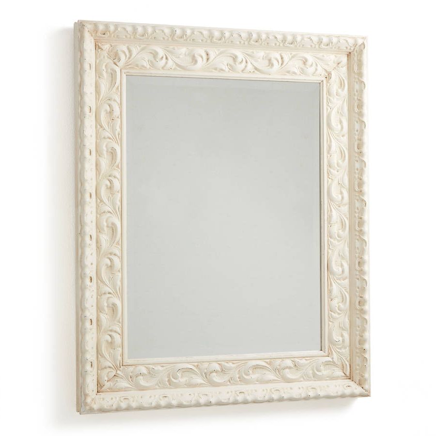 Most Current White Wood Wall Mirrors Throughout Handmade Ornate White Old Wood Framed Mirrorhorsfall & Wright (View 5 of 15)