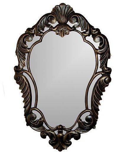 Most Popular Brushed Gold Wall Mirrors Regarding Shell & Leaf Curved Wall Mirror Antique Reproduction, Brushed Gold (View 15 of 15)