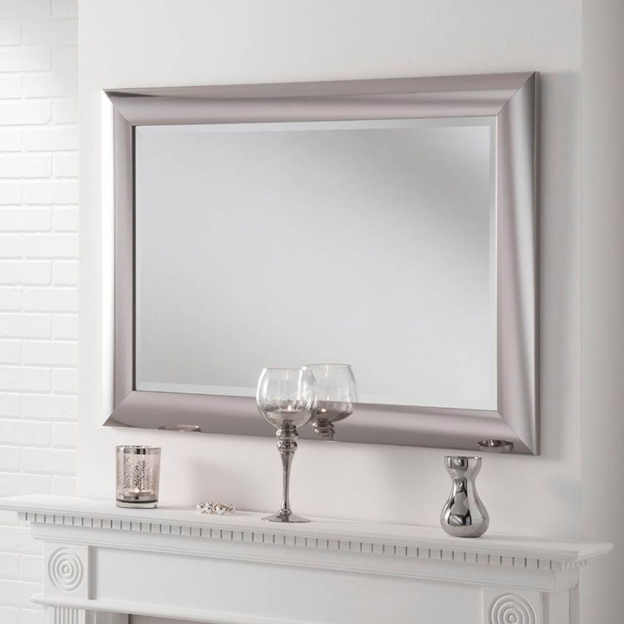 Most Popular Chrome Bevelled Wall Mirror (View 2 of 15)