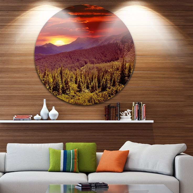 Most Popular Designart 'colorful Sunrise Over Mountains' Landscape Photo Disc Metal With Regard To Sunrise Metal Wall Art (View 5 of 15)