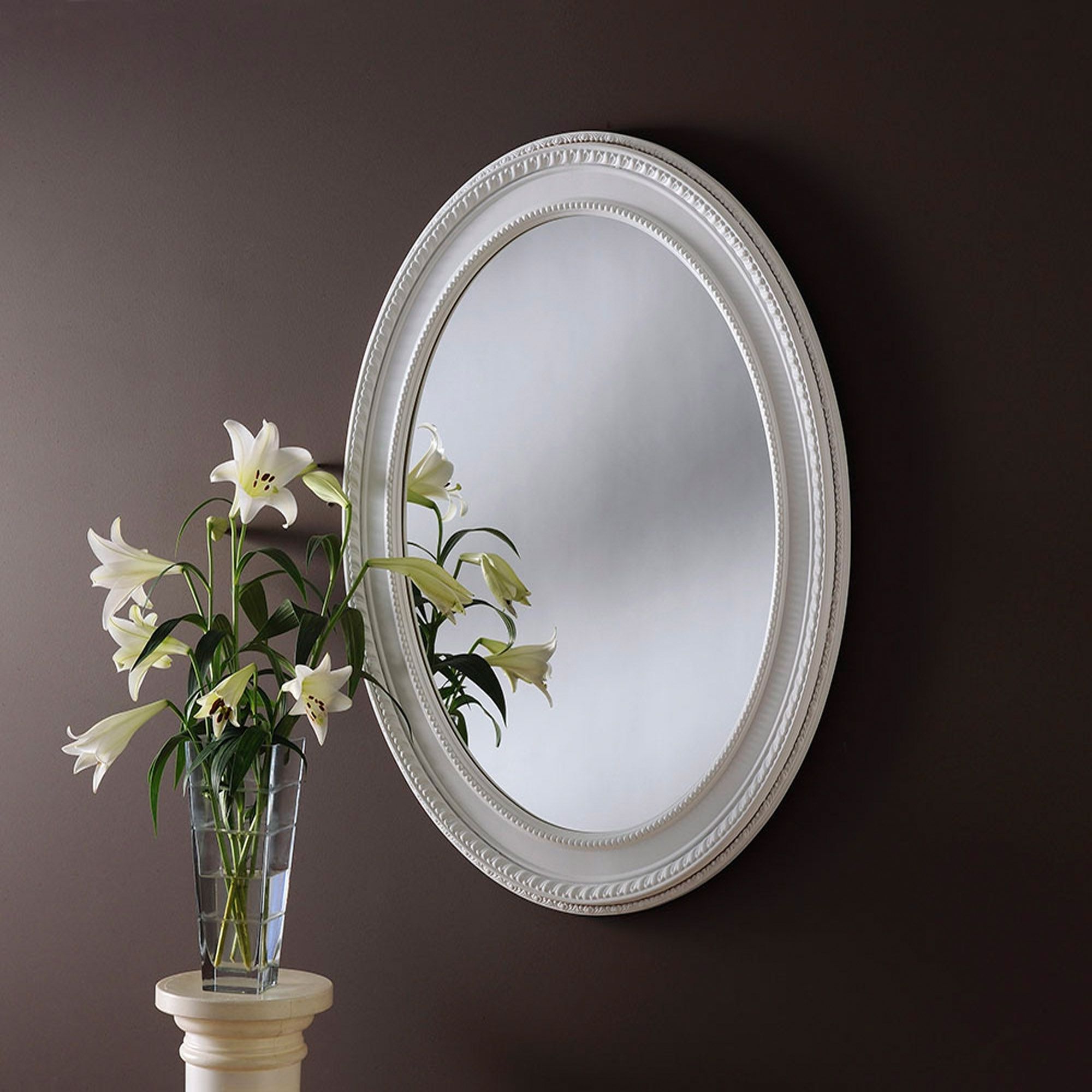 Most Popular Modern Oversized Wall Mirrors Intended For Large Oval Contemporary Mirror (View 6 of 15)