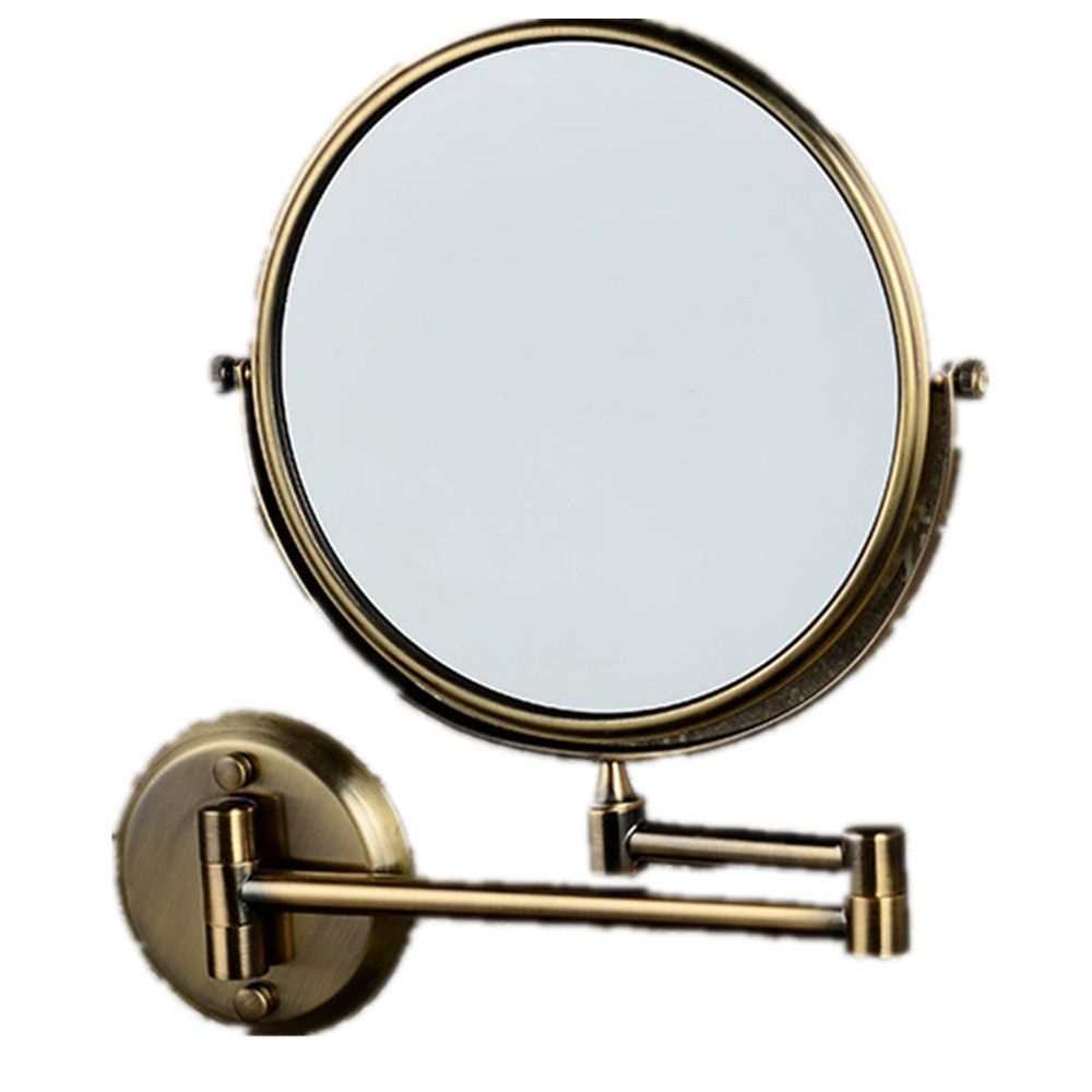 Most Recent Antique Brass Wall Mirrors Regarding 8 Inch Dual Face Antique Brushed Makeup Mirrors 1x3 Magnifier Brass (View 5 of 15)