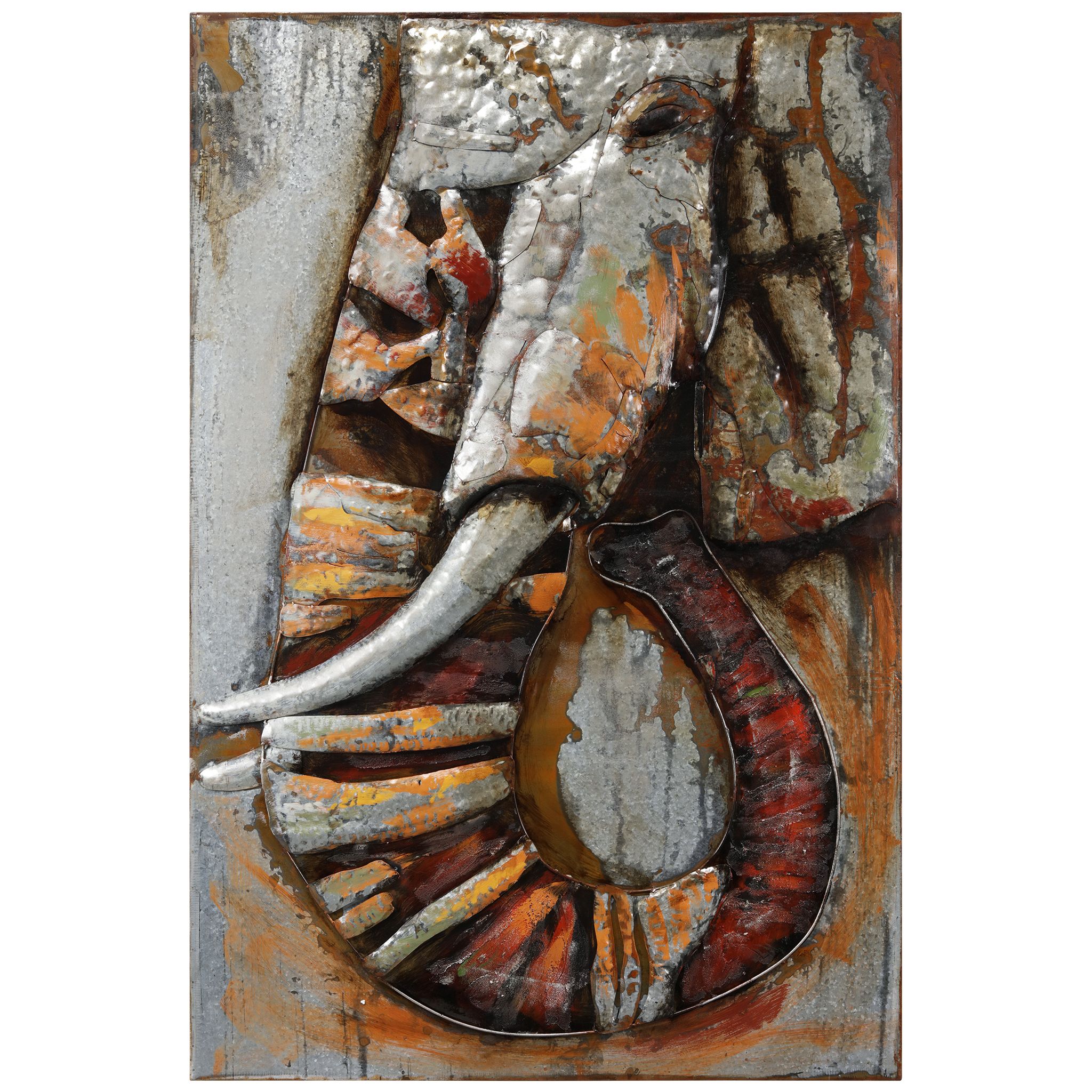 Most Recent Empire Art Direct Elephant Hand Painted 3d Metal Wall Art, 60" X 40" X In Bronze Metal Wall Sculptures (View 14 of 15)
