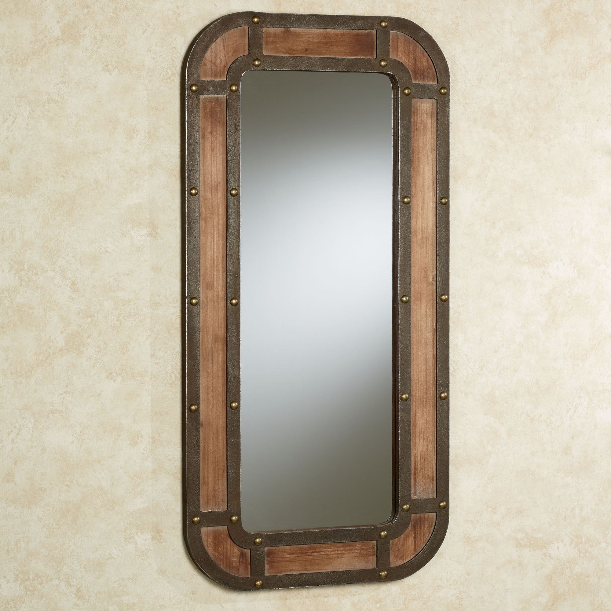 Most Recent Rectangular Grid Wall Mirrors For Pikeville Rustic Wooden Rectangular Wall Mirror (View 15 of 15)