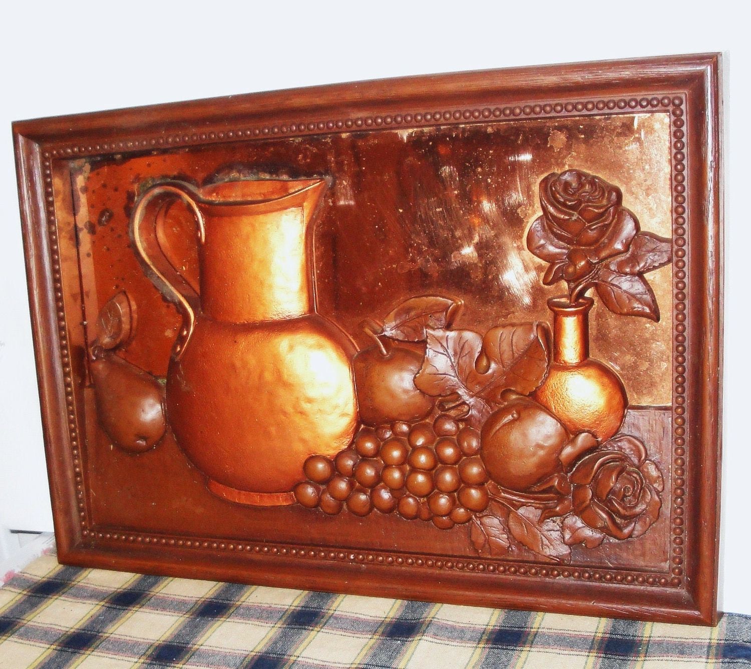 Most Recent Retro Copper 3d Framed Art Kitchen Decor Vintage Home Intended For Copper Metal Wall Art (View 3 of 15)