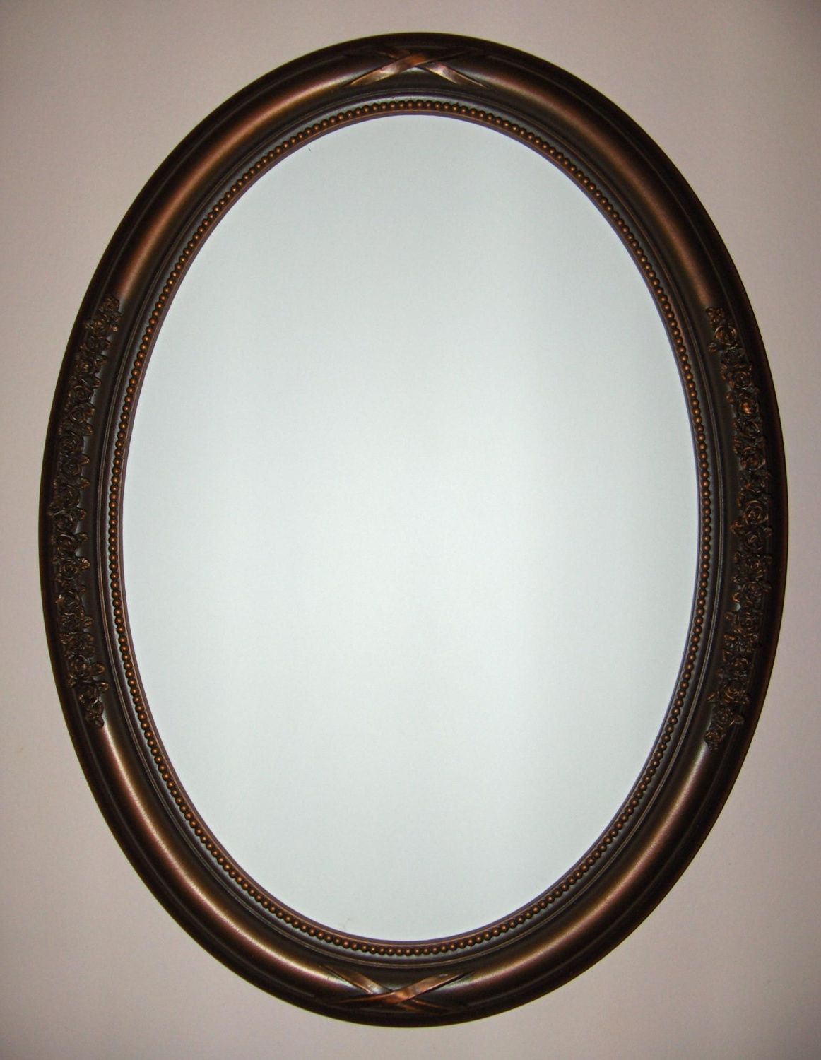 Most Recently Released Ceiling Hung Oiled Bronze Oval Mirrors Throughout Oval Mirror With Oil Rubbed Bronze Color Frame (View 12 of 15)