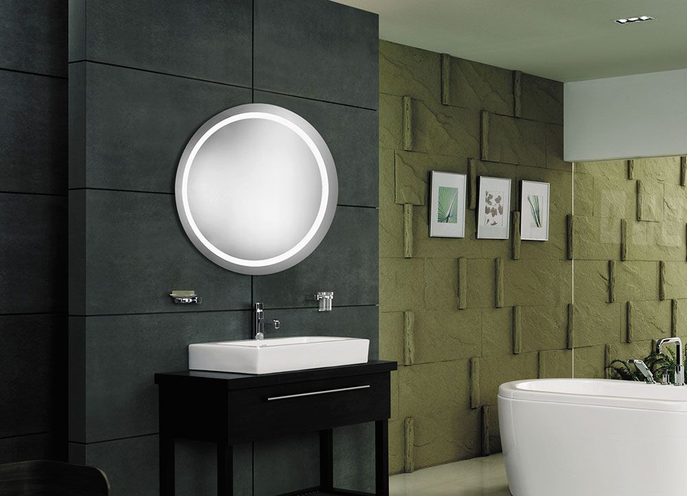 Most Recently Released Glossy Blue Wall Mirrors Within Elegant Lighting Mre 6006 Element Contemporary Glossy White Led  (View 14 of 15)