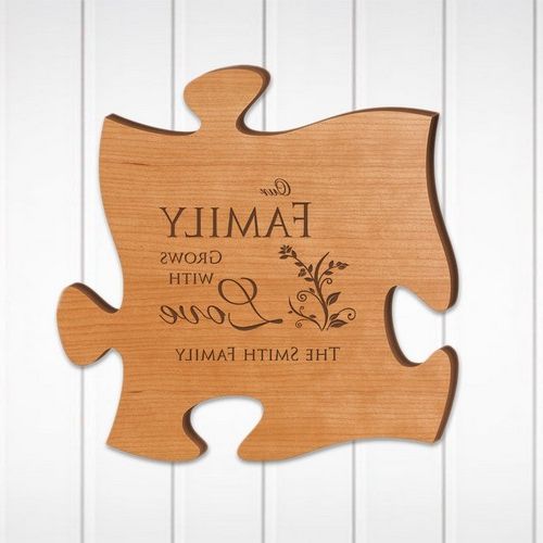 Most Recently Released Puzzle Wall Art With Our Family Grows With Love Personalized Wood Puzzle Wall Art (View 10 of 15)