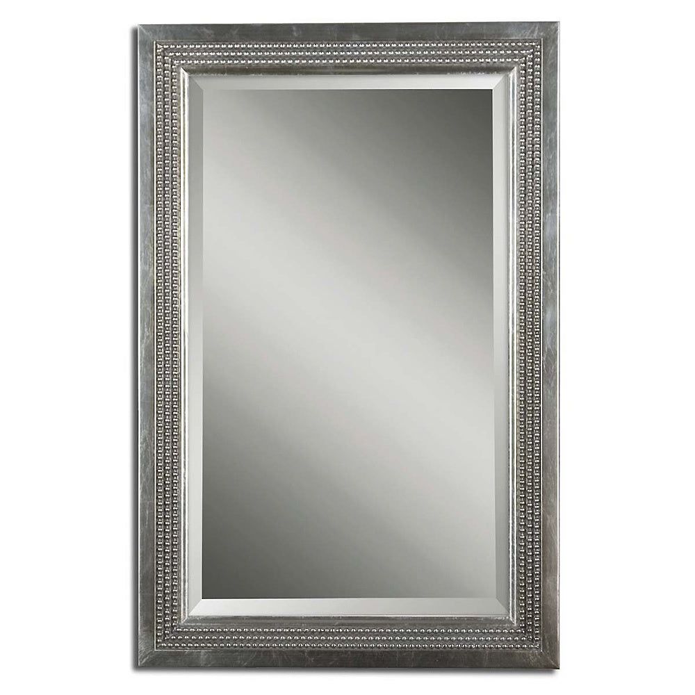 Most Recently Released Shop Uttermost Triple Beaded Silver Leaf Vanity Mirror – Free Shipping Intended For Glam Silver Leaf Beaded Wall Mirrors (View 9 of 15)