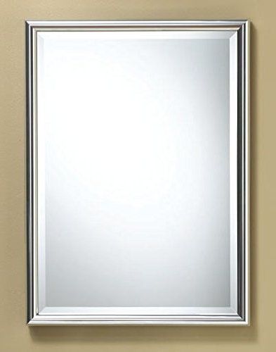 Most Up To Date Chrome Metal Rectangle Wall Mirror Made In Usa * This Is An Amazon Throughout Chrome Rectangular Wall Mirrors (View 12 of 15)