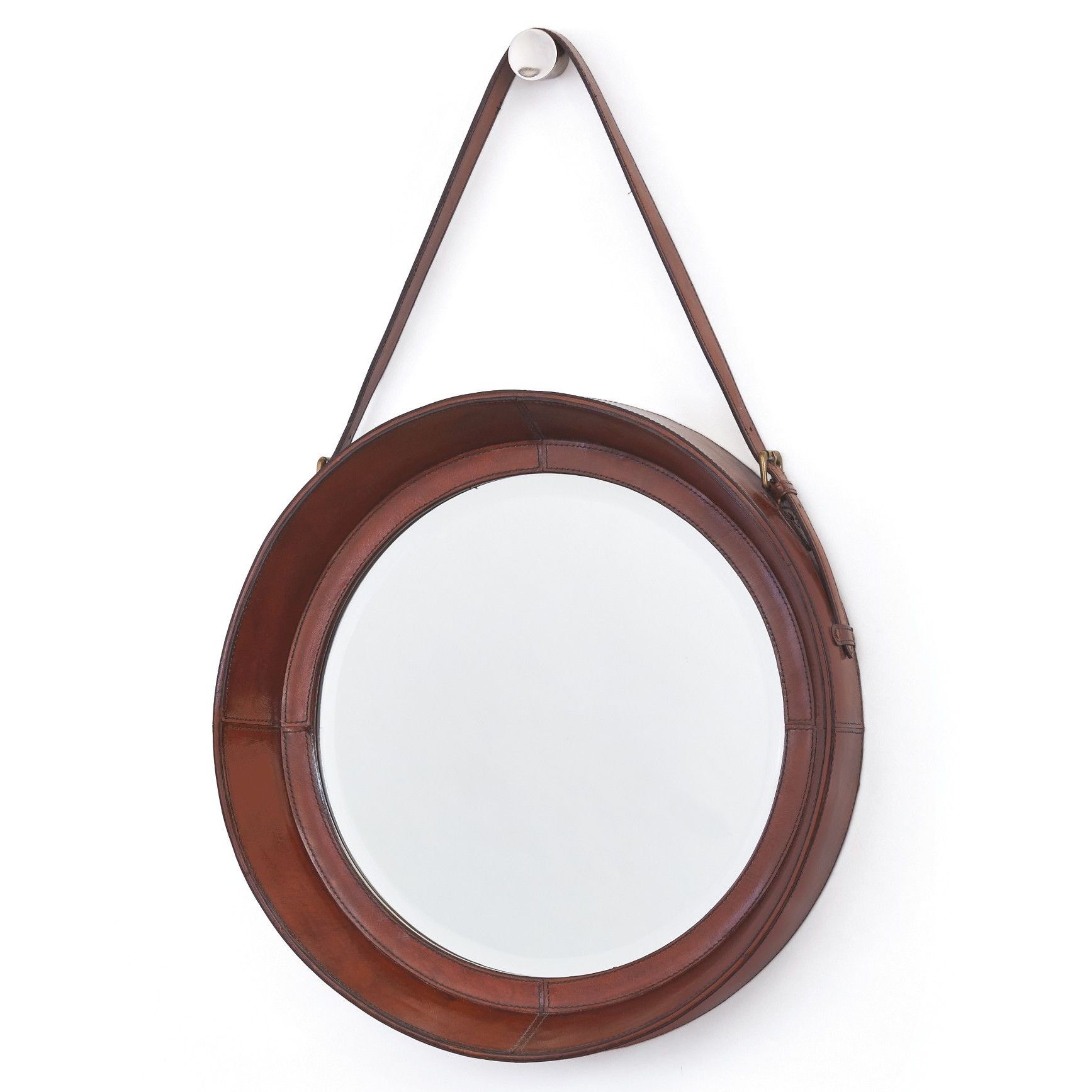 Most Up To Date Round Mirror With Leather And Hanging Strap (View 2 of 15)