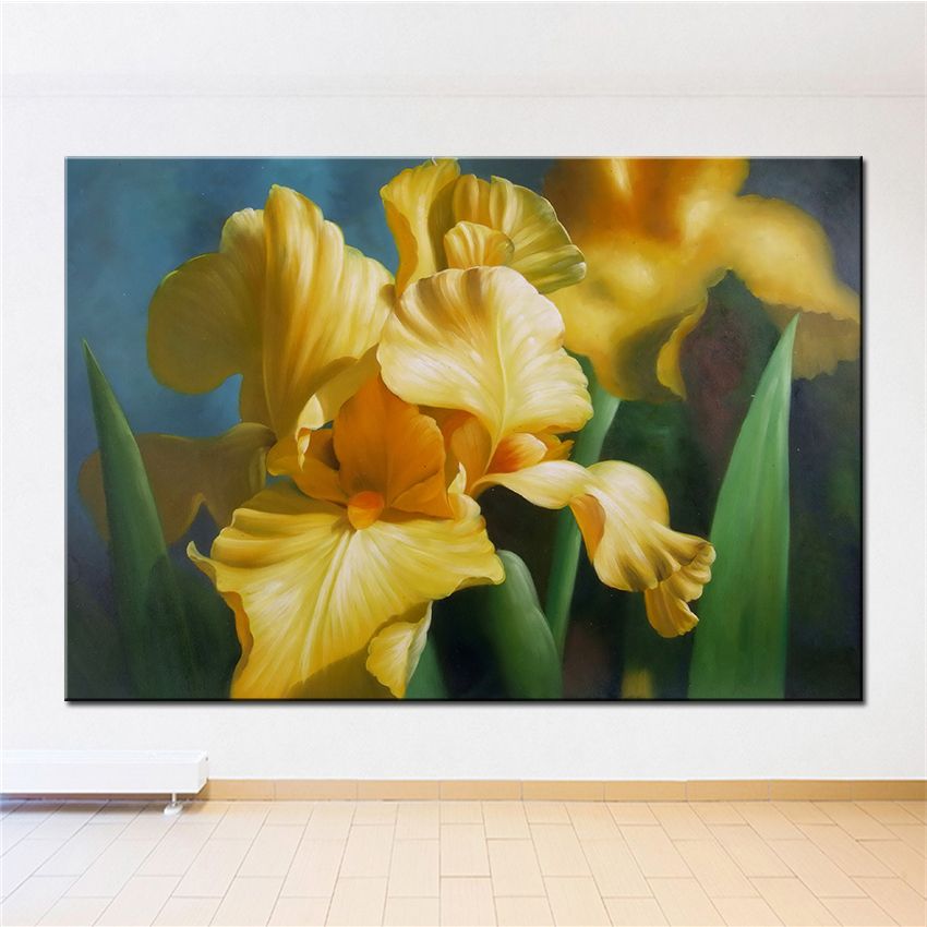 Most Up To Date Yellow Bloom Wall Art Regarding Wall Art, Wall Decor, Wall Flower Painting Yellow And Green Leaves (View 12 of 15)