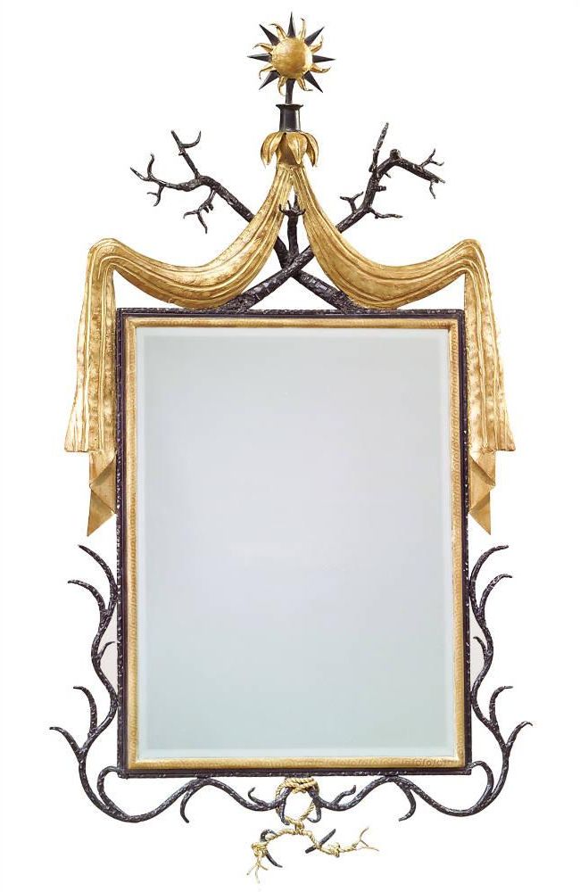 Natural Iron Rectangular Wall Mirrors With Well Liked Wrought Iron And Gilt Wall Mirror, Wall Mirrors From Brights Of Nettlebed (View 7 of 15)