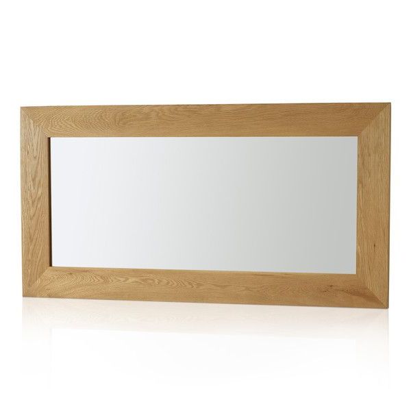 Natural Oak Veneer Wall Mirrors With Regard To Famous Contemporary Natural Solid Oak Wall Mirroroak Furniture Land (View 6 of 15)