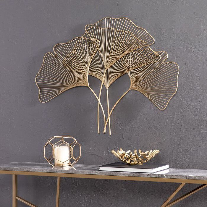 Newest Pin On Home Decor Throughout Gold And White Metal Wall Art (View 8 of 15)