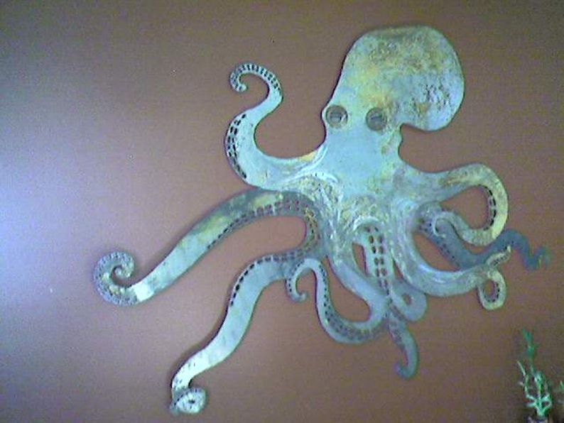 Octopus Metal Wall Sculptures Inside Fashionable Octopus Sheet Metal Wall Art Made To Order (View 5 of 15)