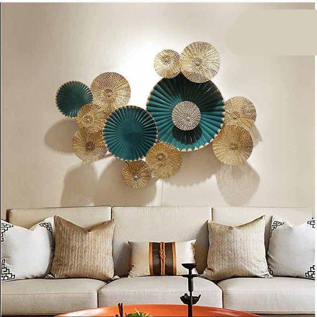 Online Shop Creative 3d Stereo Wrought Iron Round Shape Crafts Home With Favorite Glossy Circle Metal Wall Art (View 6 of 15)