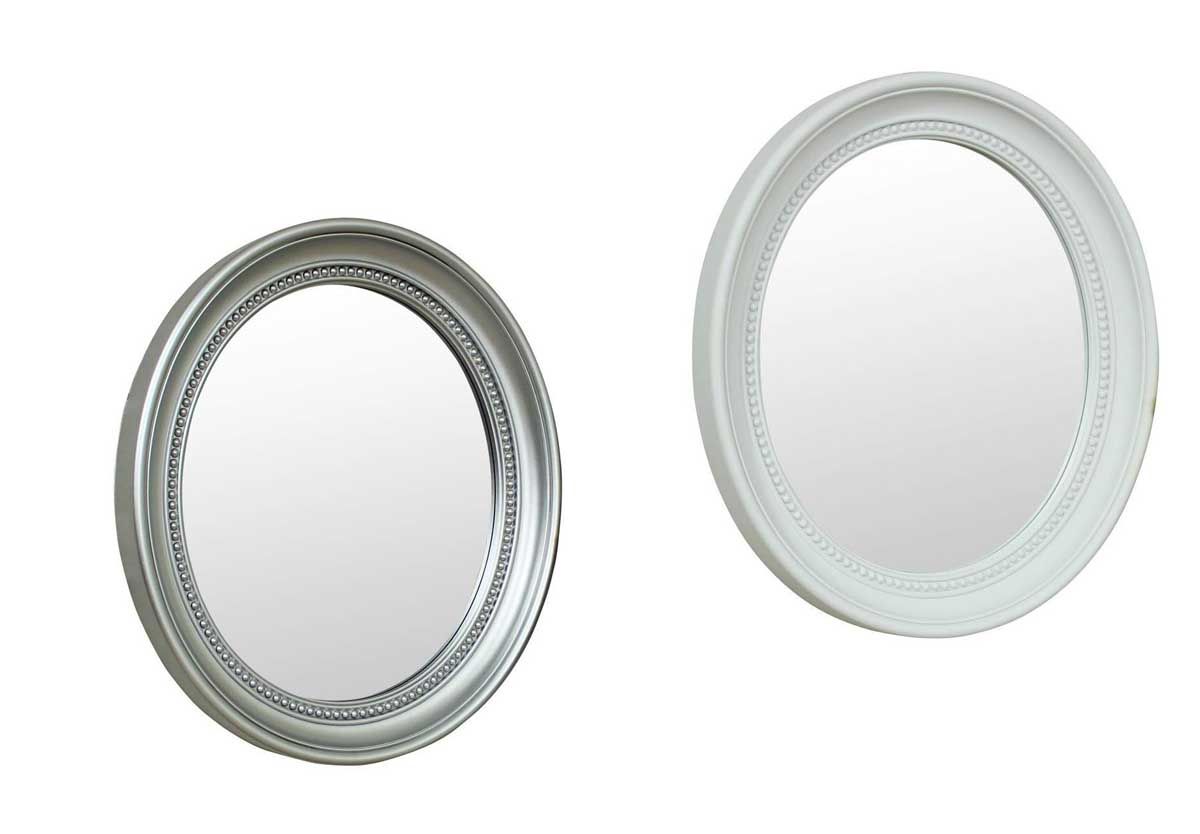 Oval Wall Hanging Mounted Mirror With Bevelled Plastic Frame Within Preferred Ceiling Hung Oval Mirrors (View 12 of 15)