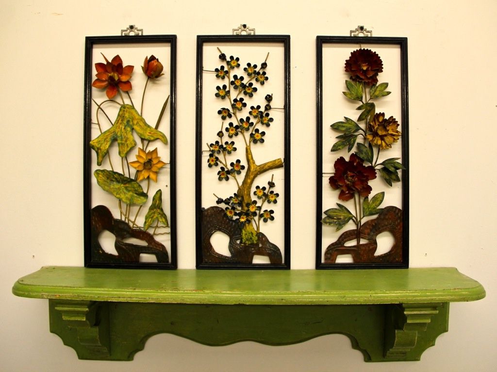 Painted Metal Wall Art Throughout Most Up To Date Found In Ithaca » Set Of Three Mid Century Hong Kong Metal Wall Art (View 15 of 15)