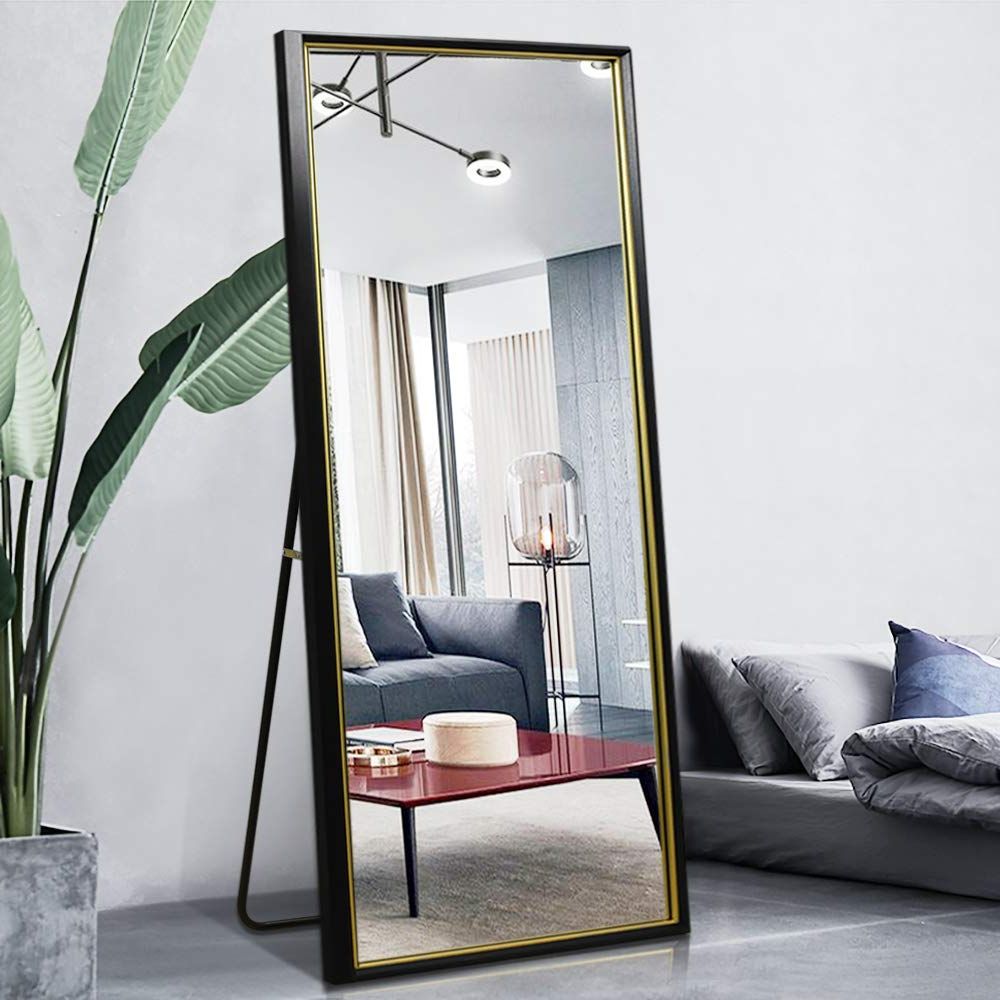 Pexfix Full Length Mirror, 65"x22" Floor Mirror Modern Color Blocking Within Recent Superior Full Length Floor Mirrors (View 2 of 15)
