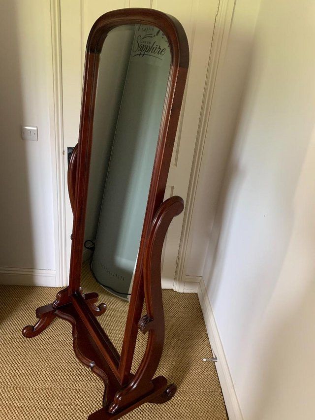 Popular Beautiful Full Length Polished Wood Tilting Cheval Mirror For Sale In Pertaining To Mahogany Full Length Mirrors (View 14 of 15)