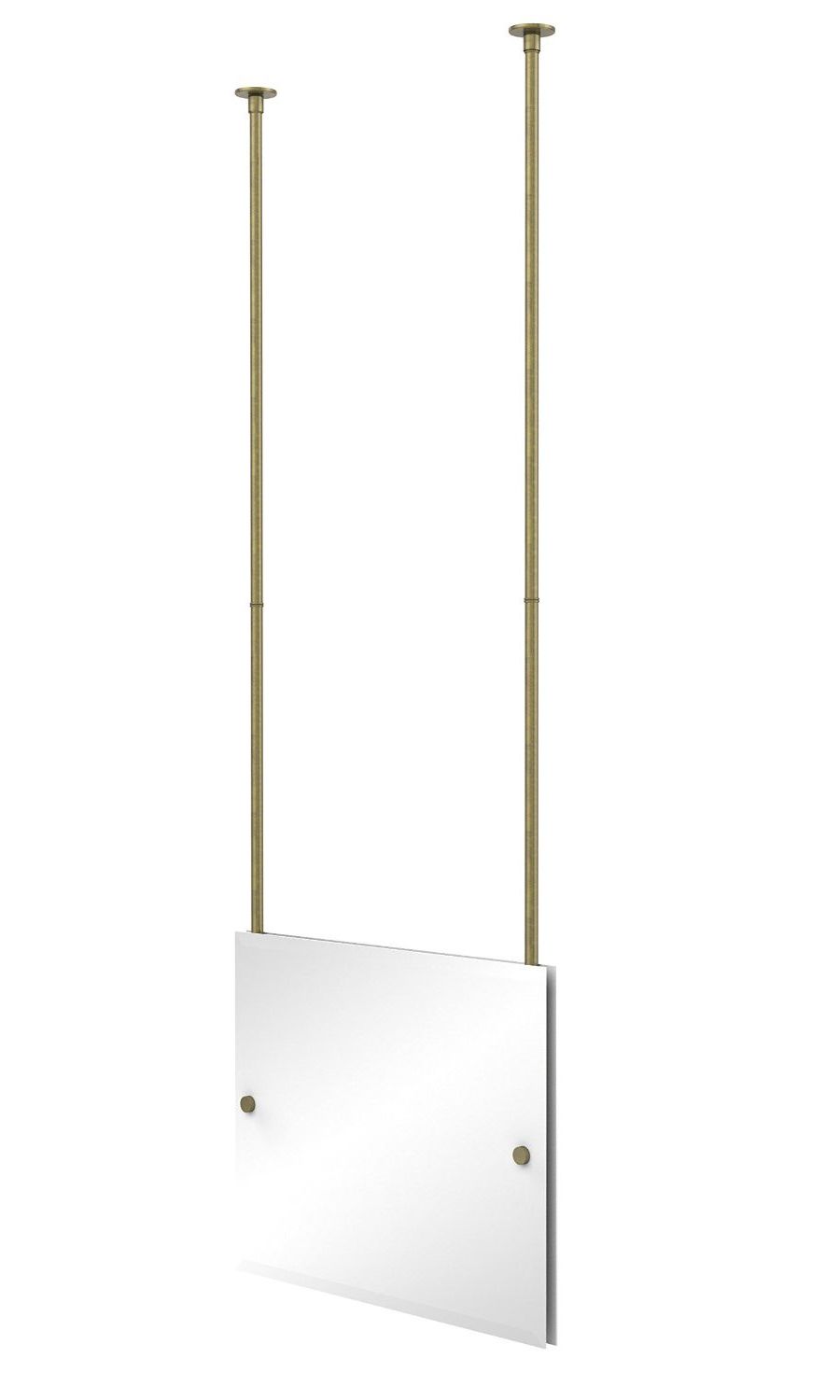 Popular Ceiling Hung Polished Brass Mirrors Intended For Allied Brass Ch 93 Rectangle Landscape Double Sided Ceiling Hung Mirror (View 2 of 15)