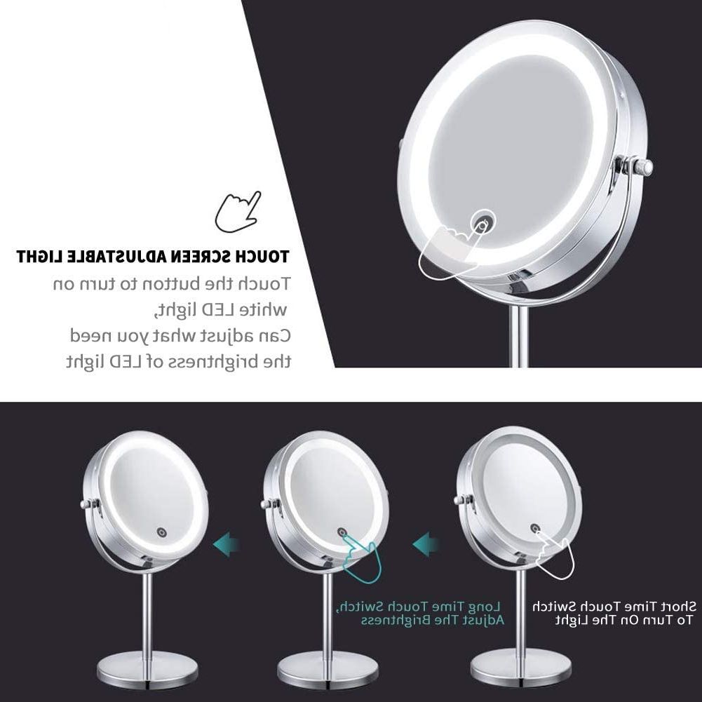 Popular Conbo Lighted Magnifying Mirrors – 1x / 10x Magnification Eye Make Up With Single Sided Chrome Makeup Stand Mirrors (View 10 of 15)
