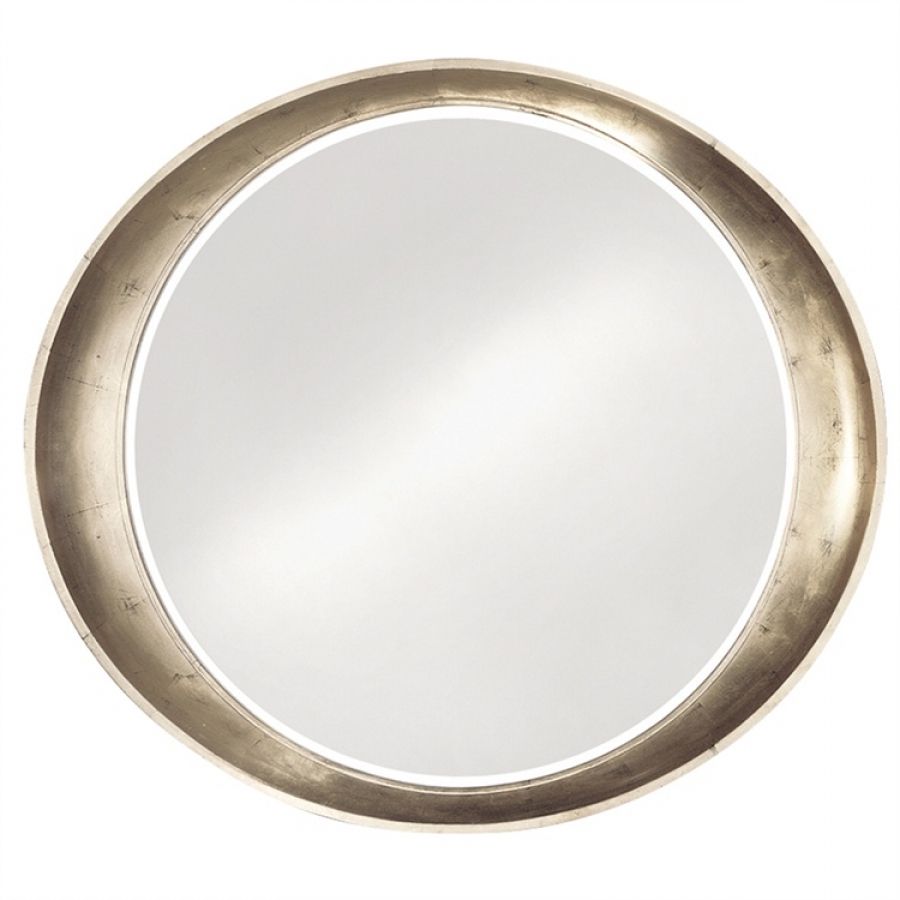 Popular Gold Leaf Metal Wall Mirrors Within Ellipse Silver Leaf Bathroom Wall Mirror (View 14 of 15)