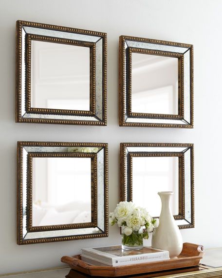 Popular Norlina Square Wall Mirrors, Set Of 2 Within Silver Beaded Square Wall Mirrors (View 7 of 15)