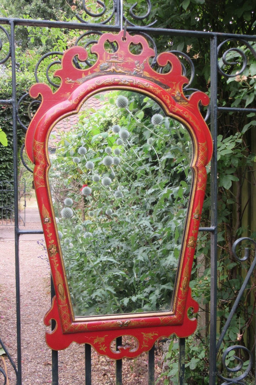 Preferred Antiques Atlas – Red Lacquered Chinoiserie Wall Mirror With Glossy Red Wall Mirrors (View 8 of 15)