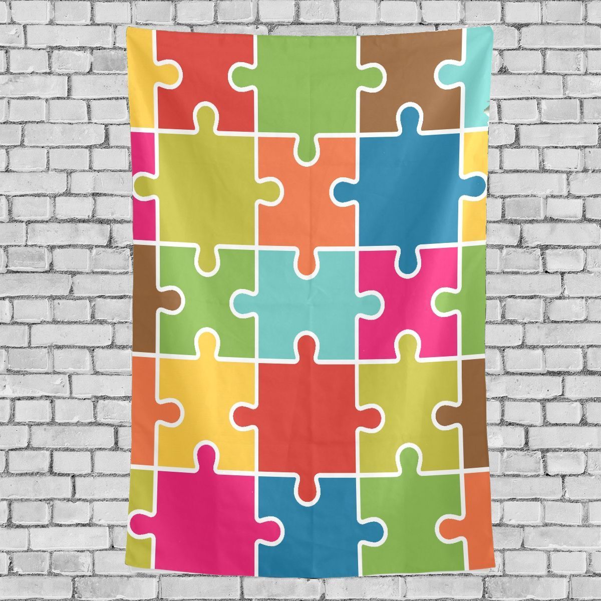 Preferred Puzzle Wall Art In Farmhouse Wall Decor Difficult Endless Jigsaw Puzzle Pieces Pattern (View 13 of 15)