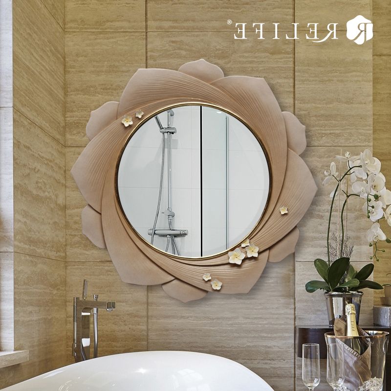 Promotional Wall Mirror Modern Design Acrylic Flower Decorative Large Within 2020 Modern Oversized Wall Mirrors (View 11 of 15)