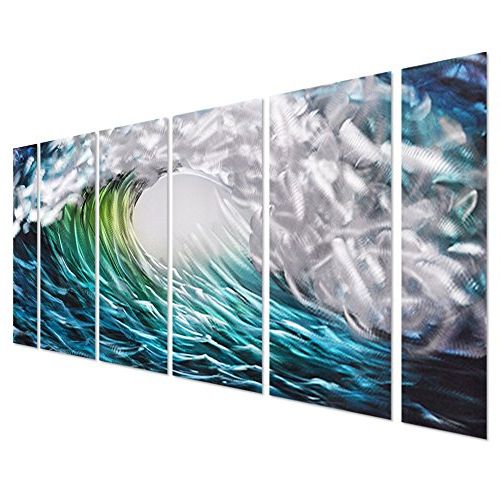 Pure Art The Great Wave Off Kanagawa, Sea Storm Metal Wall Art Decor With Regard To Popular Ocean Waves Metal Wall Art (View 9 of 15)