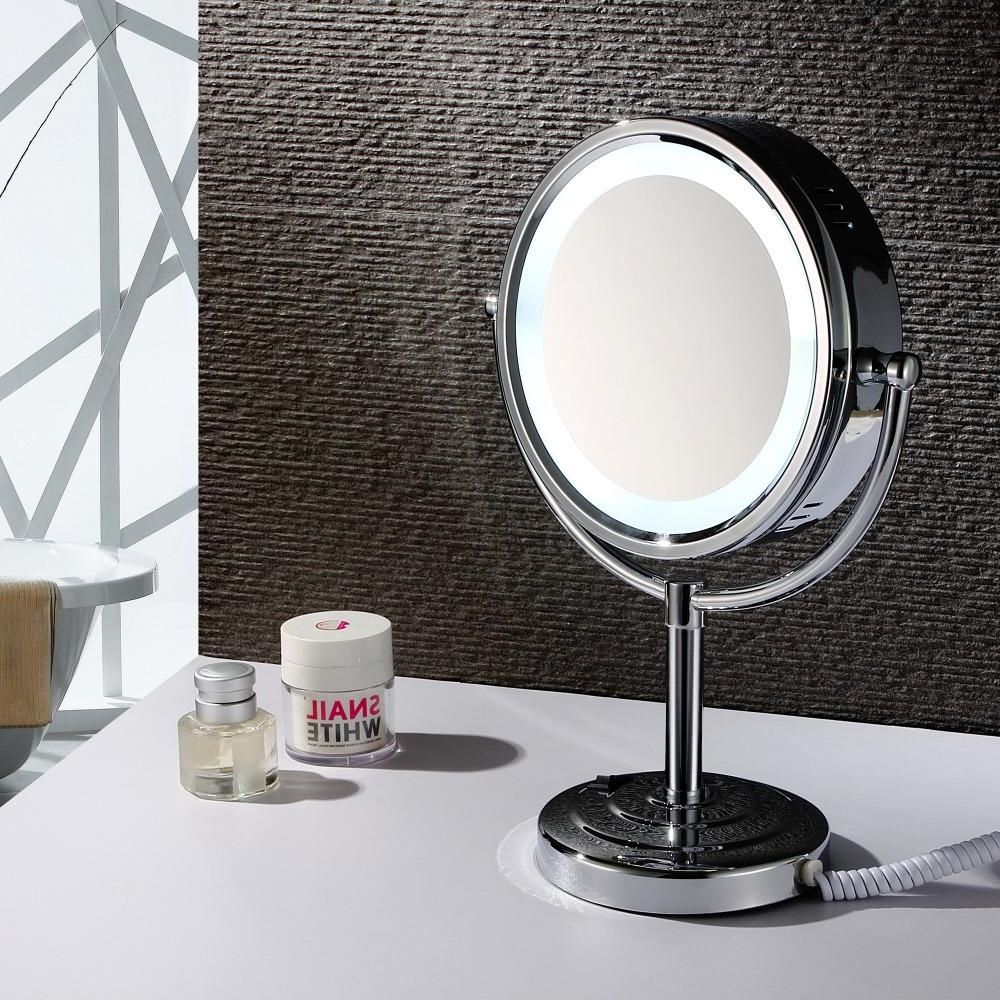 Recent Chrome Led Magnified Makeup Mirrors With Item Type: Makeup Mirror Size: 32*18.5* (View 11 of 15)