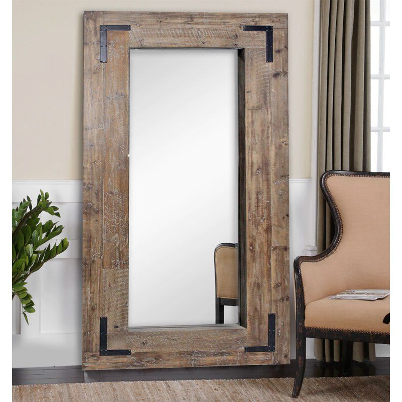 Recent Mahogany Full Length Mirrors Pertaining To Union Rustic Osias Wood Beveled Distressed Full Length Mirror (View 9 of 15)