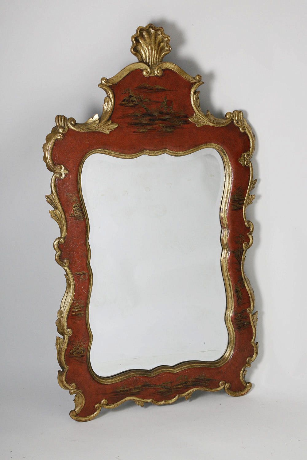 Red Chinese Chinoiserie Mirror – Red Chinese Chinoiserie Mirror With Most Popular Glossy Red Wall Mirrors (View 6 of 15)